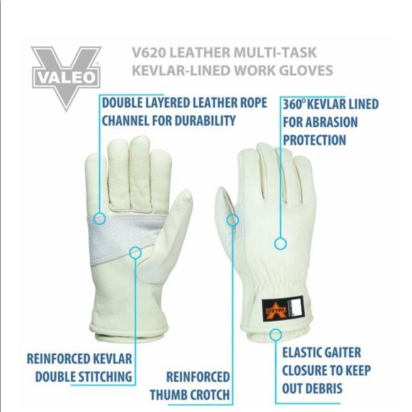 Leather gloves, Kevlar reinforced - Picture 4 of 6